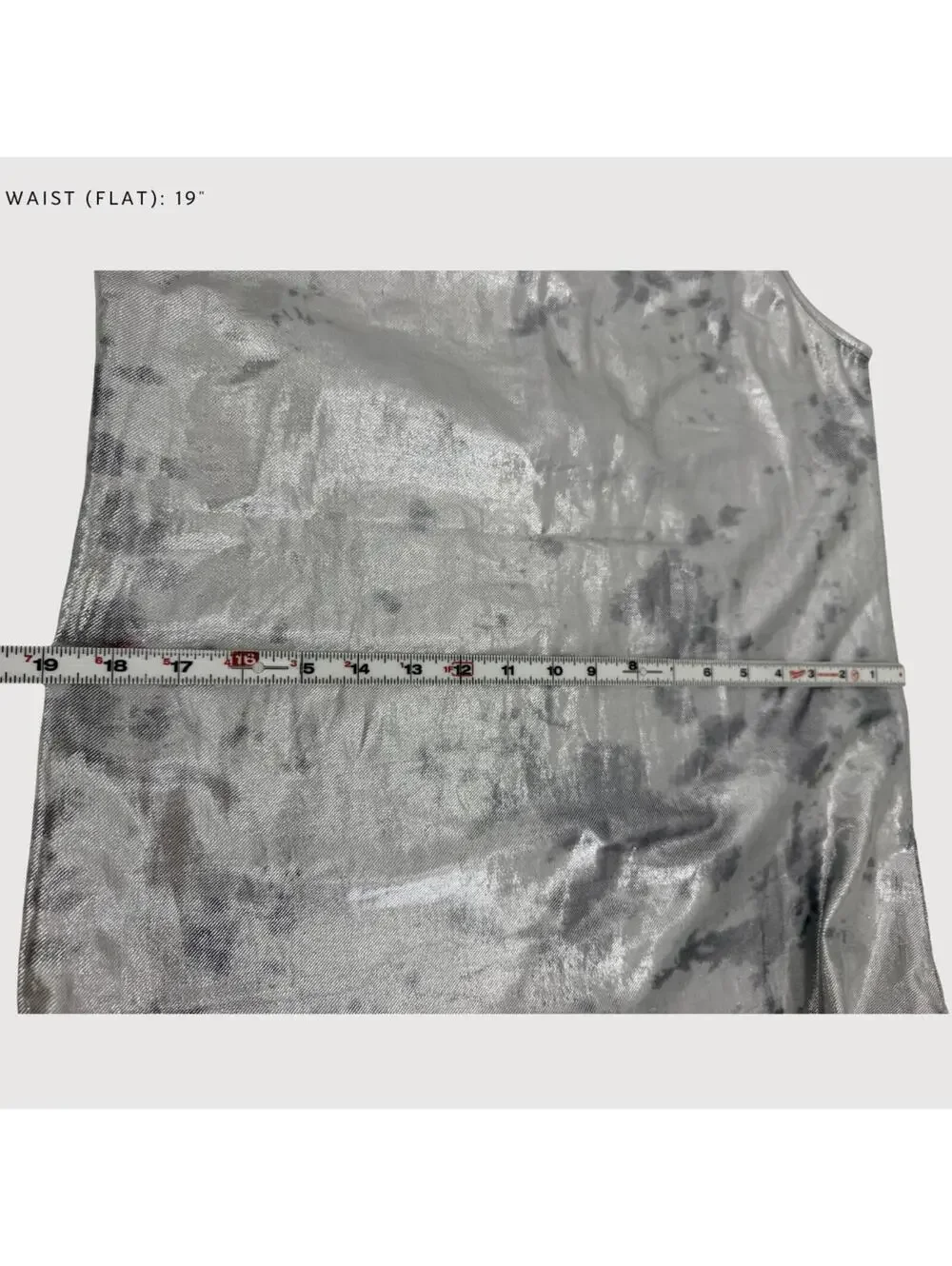Norblack Norwhite Metallic Slip Dress Silver M - Picture 7 of 9
